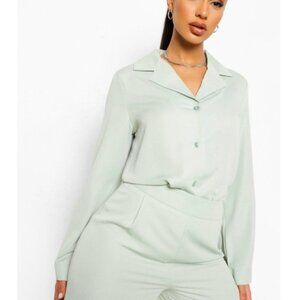 Relaxed Fit Matte Satin Shirt